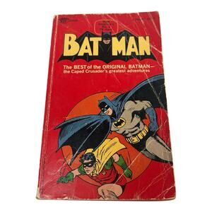 FIRST PRINTING 1966 "Batman" Signet Paperback Comic Book Superhero 60s D2939 VTG